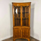 Reproduction Yew Concave Corner Cabinet