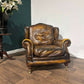 Brown Leather Wing Back Arm Chair88