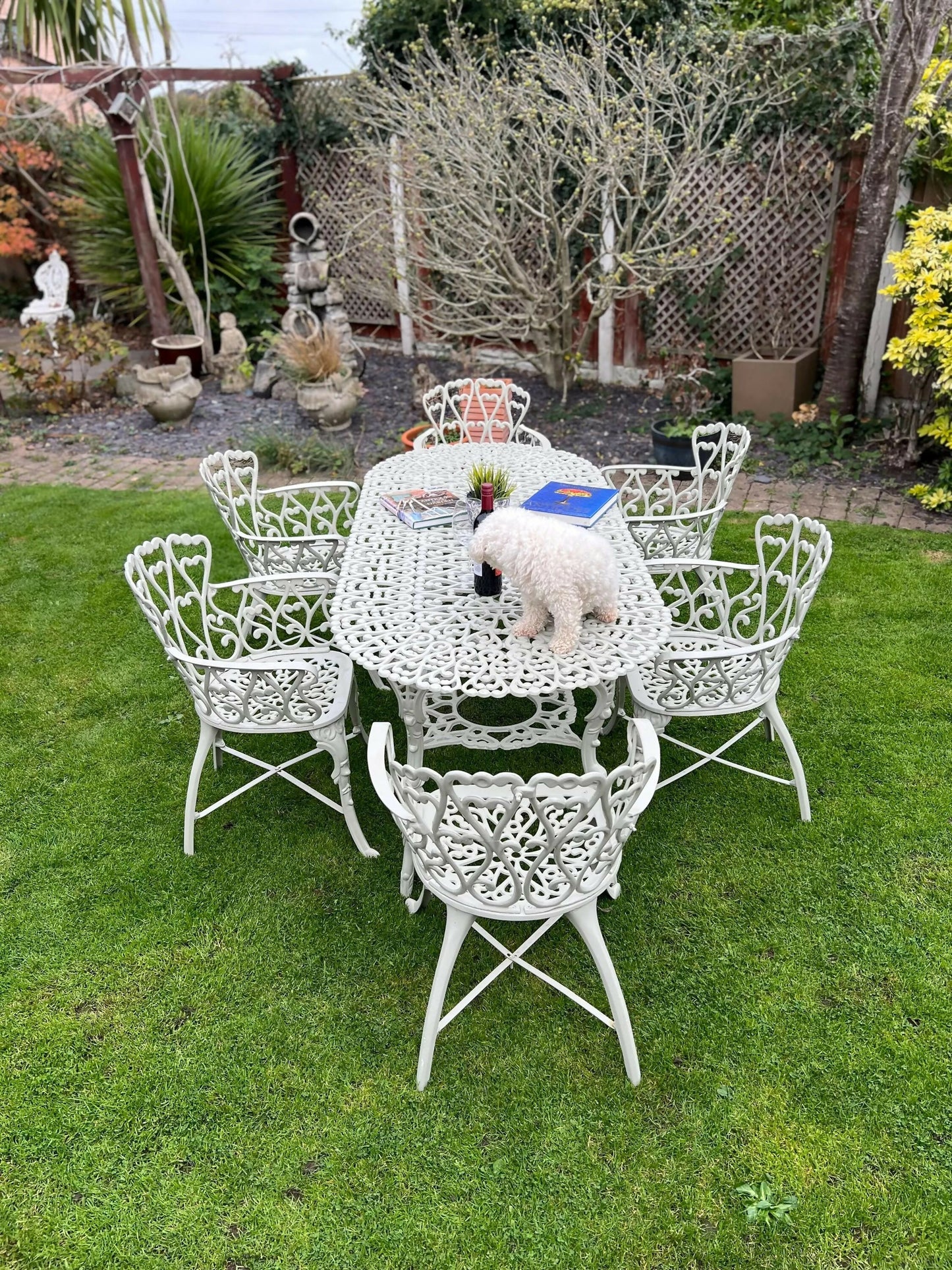 Very Heavy Cast Iron Love Seat Patio Set