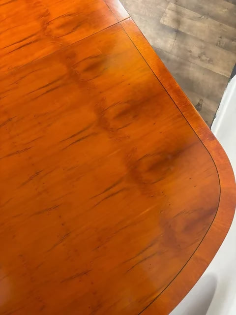 Vintage Yew Wood Extending Dining Table