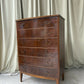 Vintage Tallboy Early Mid Century Chest Of Drawers Retro Scandi Danish R1207