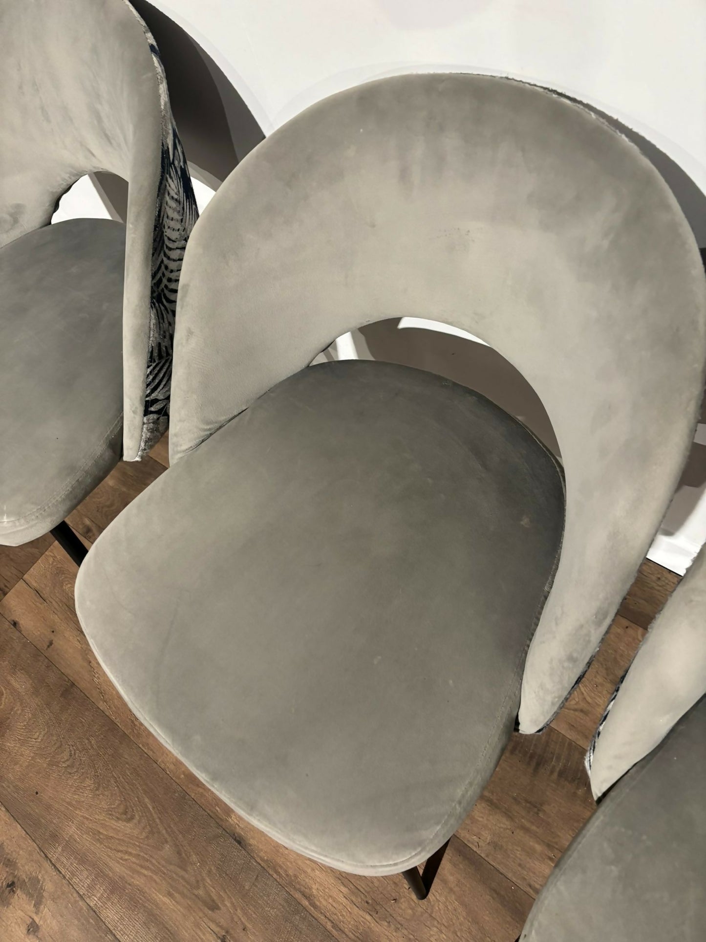 Four Contemporary Upholstered Dining Chairs4