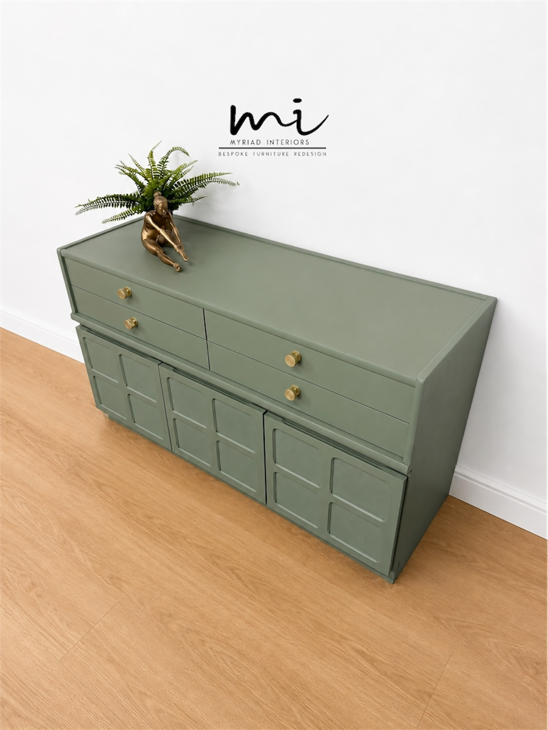 Vintage sage green Nathan sideboard, TV Stand, media centre, retro, console table, drinks cabinet, cocktail, drawer, cupboard Mid century