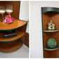 Mid century modern nathan corner unit,drinks cabinet in green and gold
