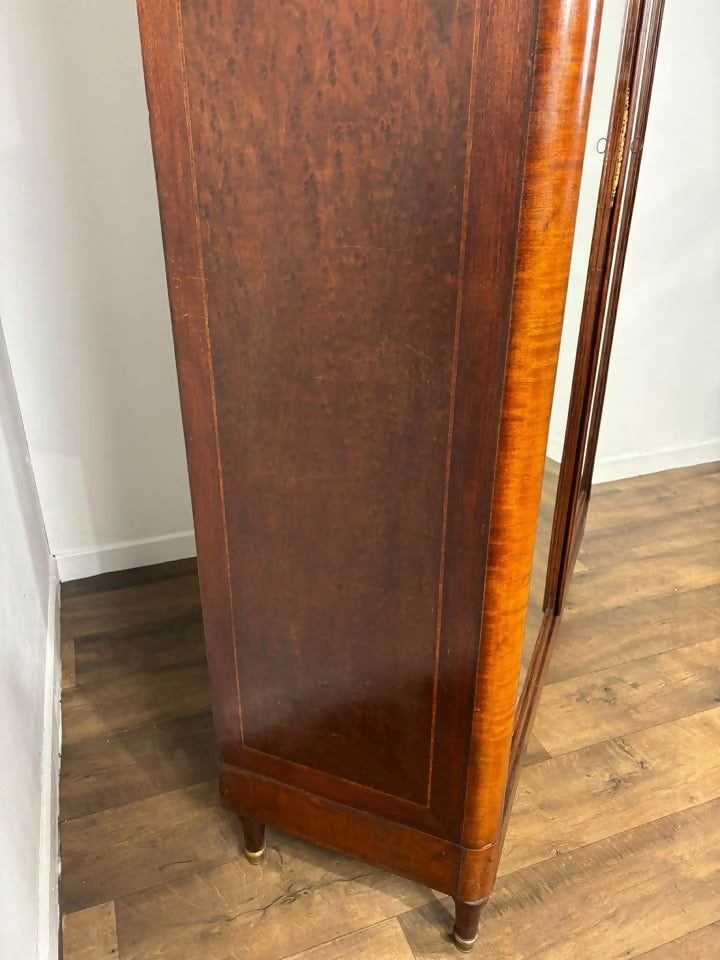 Antique French Louis XV Style Mirrored Armoire