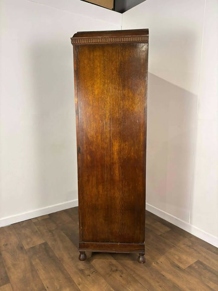 Vintage 1950's Oak Gents Wardrobe