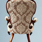Victorian Walnut Open Armchair