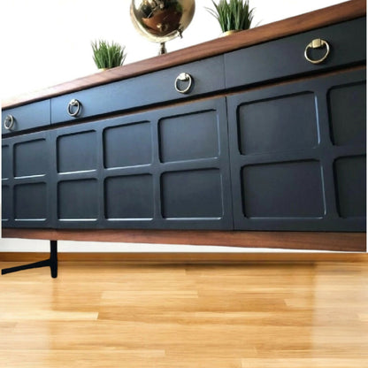 Nathan teak drinks cabinet in dark grey