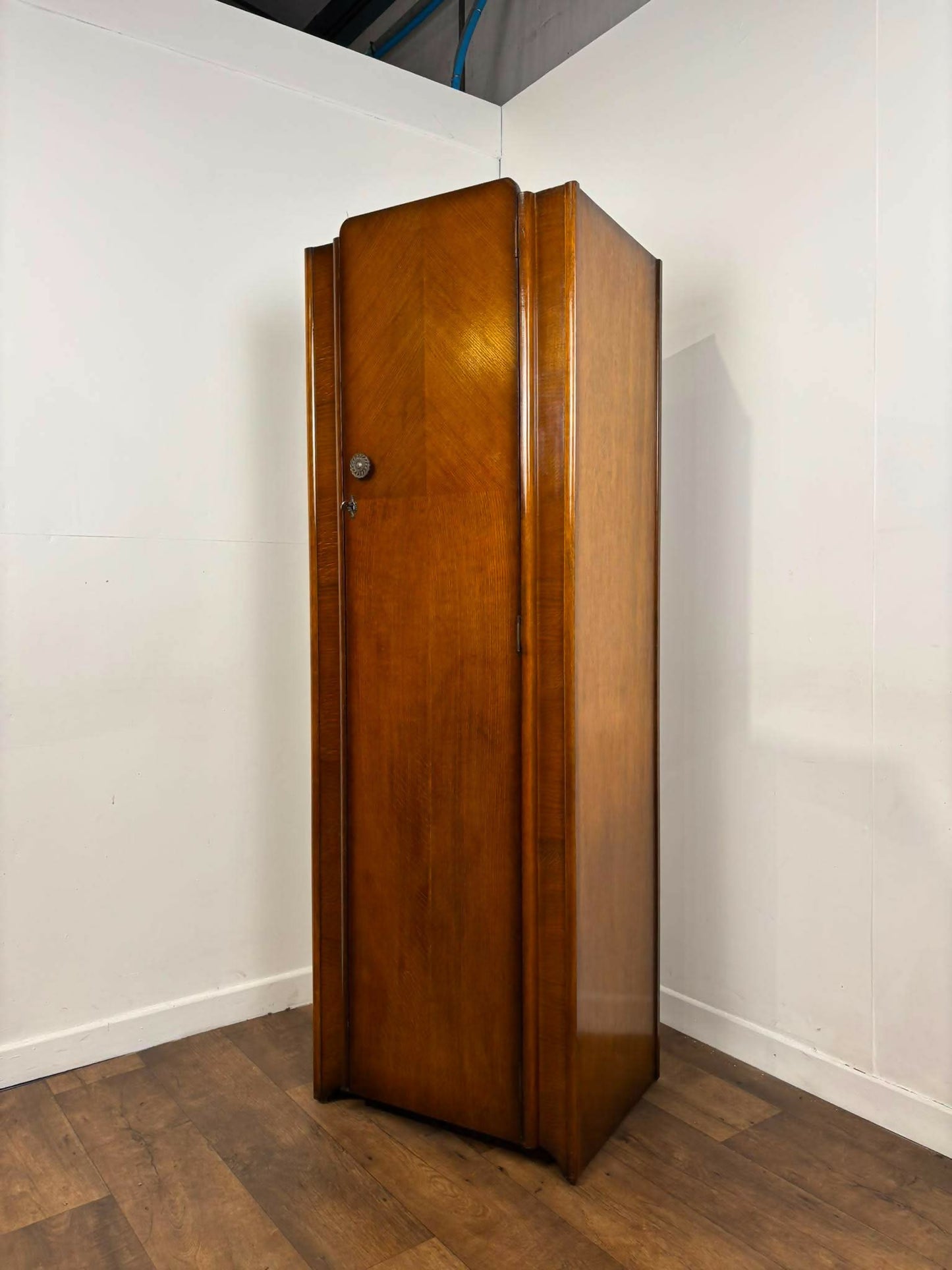Vintage Oak Single Door Wardrobe