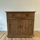 Antique Pine Two Door Housekeepers Cupboard Stripped Pine Sideboard Cupboard