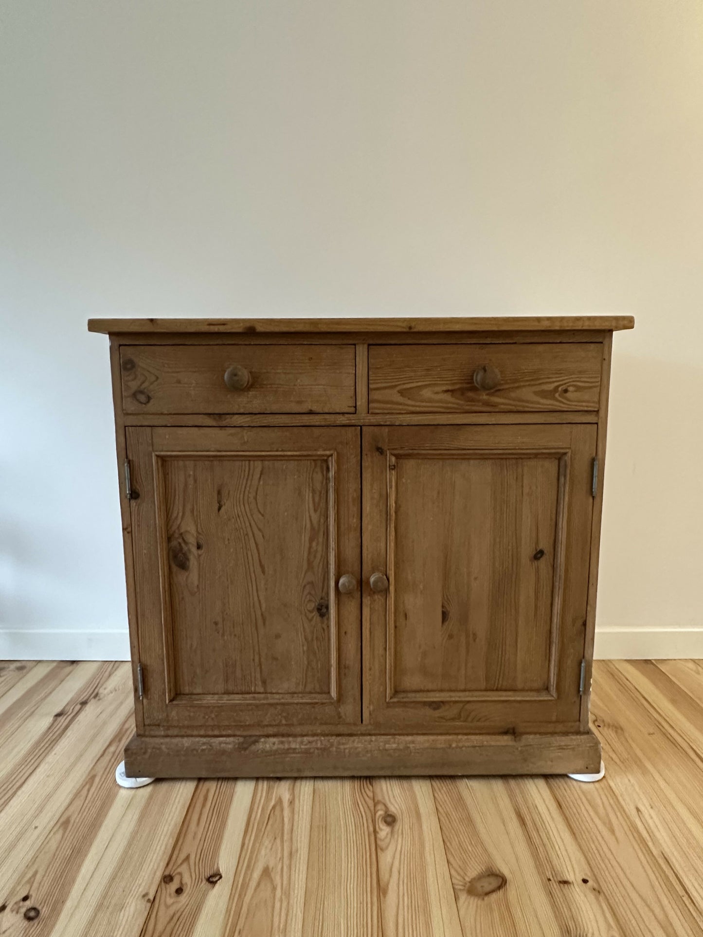 Antique Pine Two Door Housekeepers Cupboard Stripped Pine Sideboard Cupboard