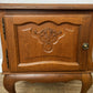 Pair of Bedside Tables Vintage French Louis Oak Nightstands Cabinets LOT 6219
