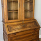Cabinet Vintage French Louis XVI Oak Bureau Bookcase Display Cabinet LOT 6343