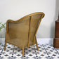 Lloyd Loom Lusty Woven Chair 1950s with Rare Sprung Seat