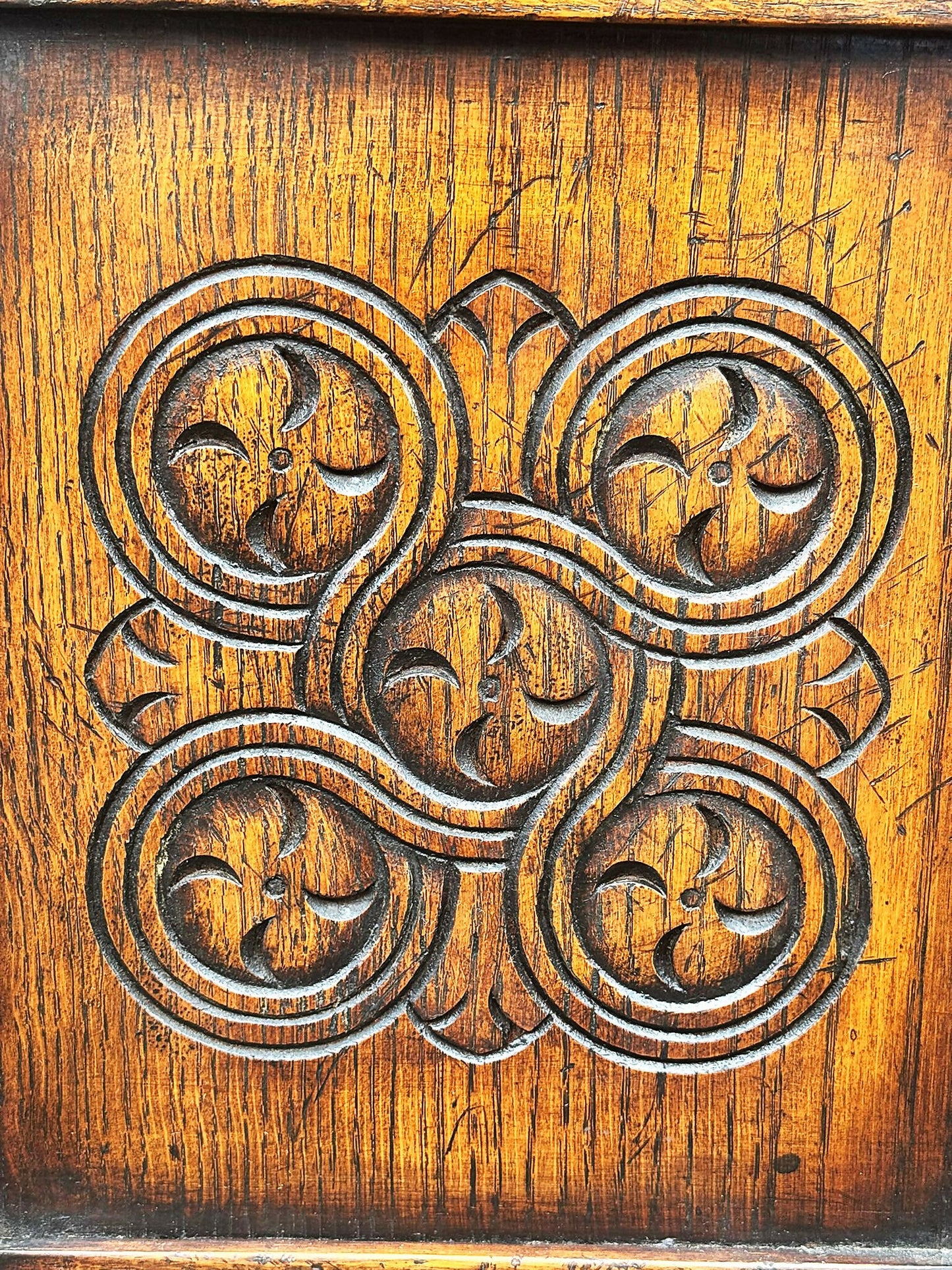 Carved Oak Blanket Box / Trunk G,T. Rackstraw of Worcester