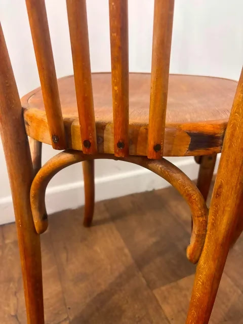 Set of Three Bentwood Spindle Back Dining Chairs