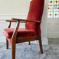 Parker Knoll PK928-9 High Back Armchair Reupholstered in 'Linwood' Velvet. In Great Condition