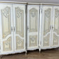 Wardrobe Vintage French Shabby Chic Five Door Carved Armoire Cabinet LOT 6121