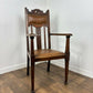 Edwardian Oak Art Nouveau Style Armchair