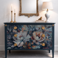 Vintage chest of drawers with floral design