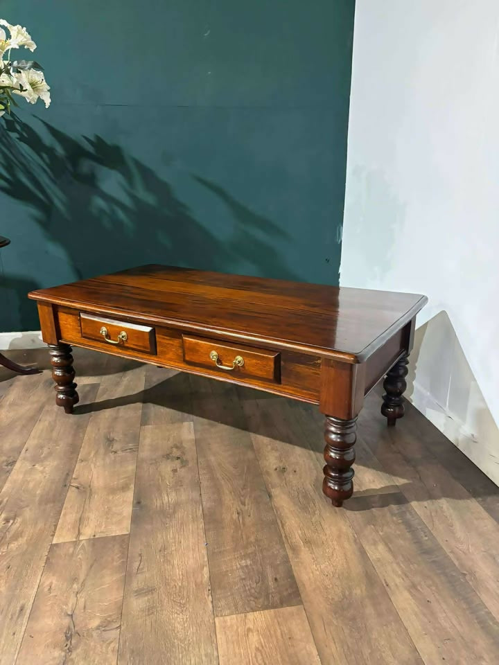 Reproduction Mahogany Two Drawer Coffee Tablez