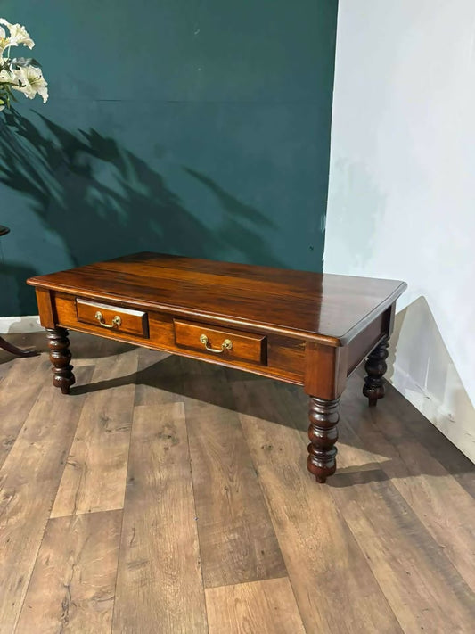 Reproduction Mahogany Two Drawer Coffee Tablez