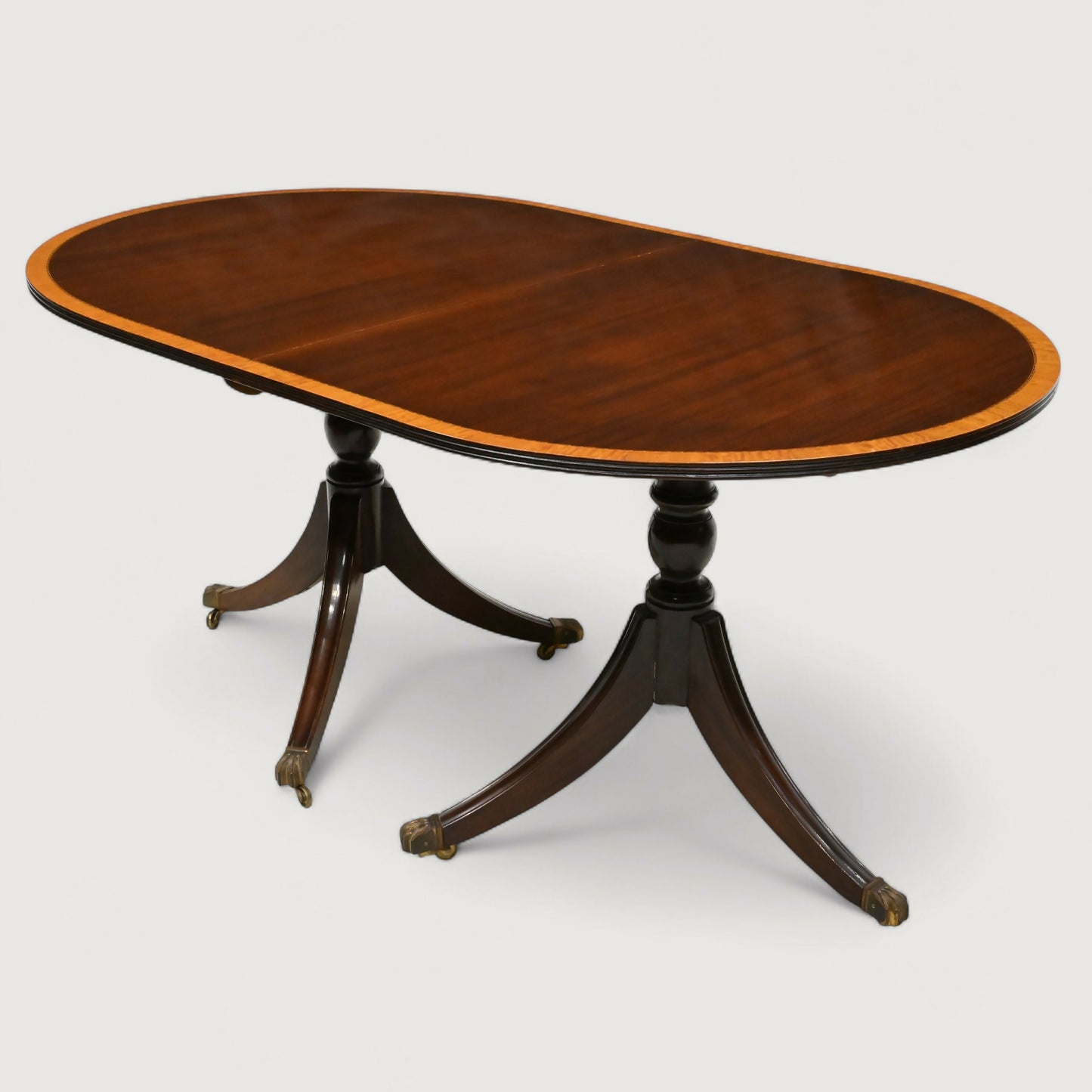 Regency Style Dining Table Mahogany D End Twin Pedestal Seats 8 FREE UK Delivery. SBR10853/2108E