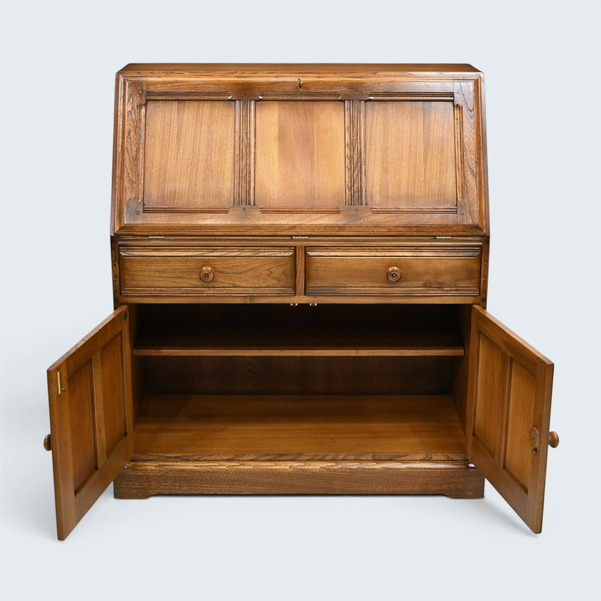 Ercol Connoisseur Bureau With Fitted Interior Golden Dawn VGC FREE UK Delivery