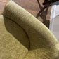 Pair of Chenille Lime Green Tub Chairs