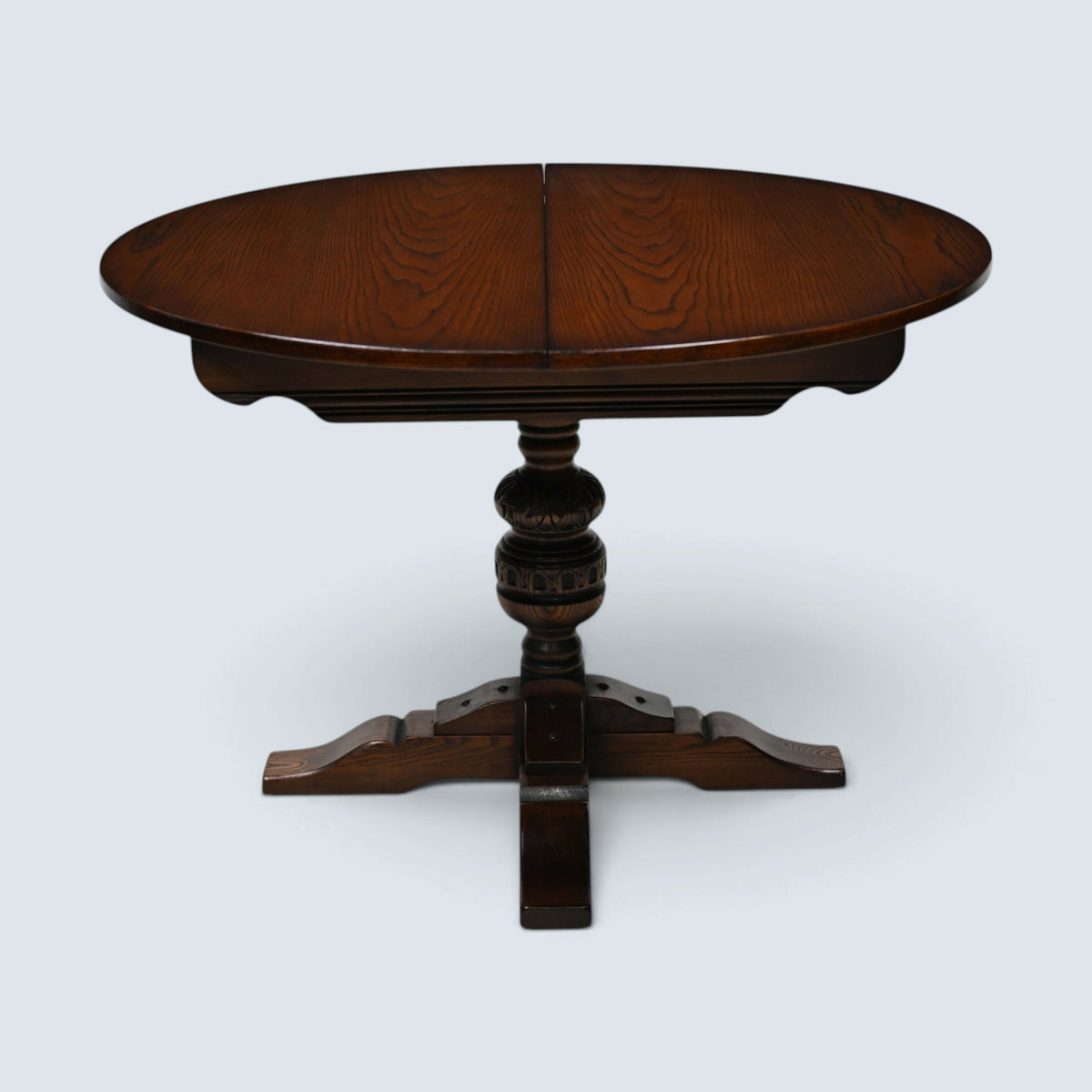 Old Charm Hunsdon Extending Pedestal Dining Table Tudor Brown FREE UK Delivery*