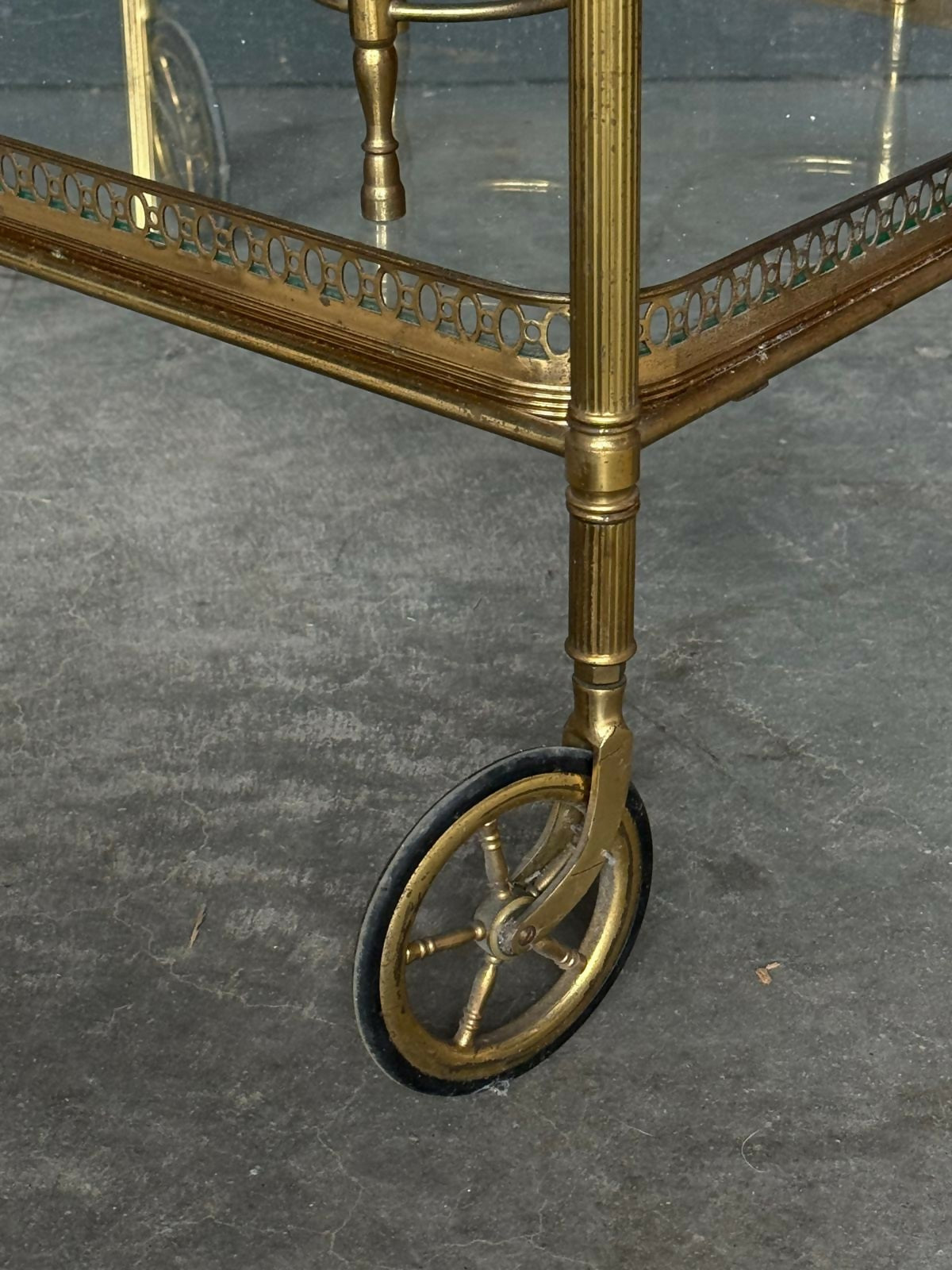 French Brass Cocktail Trolley