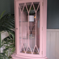 Shabby chic pink corner cabinet R009041 9