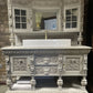Victorian highly ornate Sideboard/Large Bathroom Vanity Unit