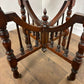 Edwardian Red Walnut Octagonal Window Table on Castors