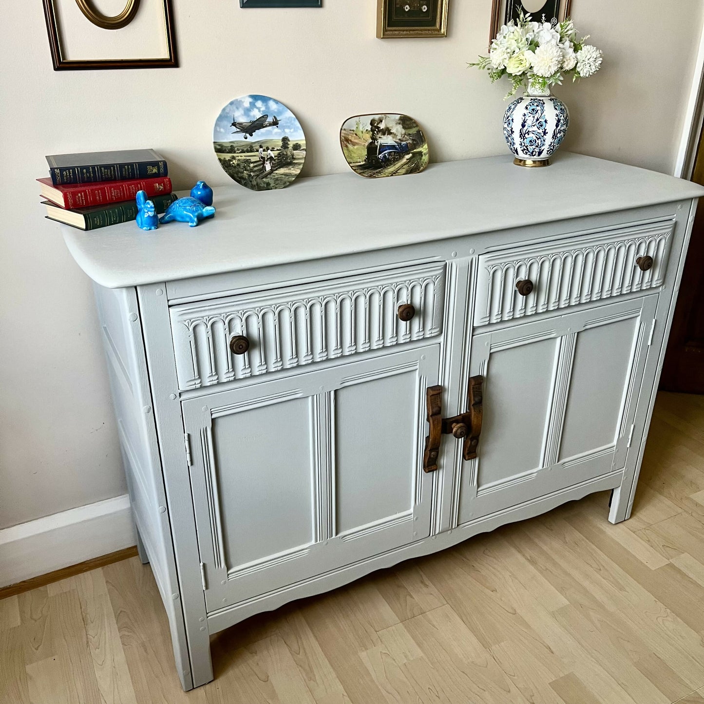 Vintage Ercol Style Sideboard , Buffet, Cabinet, Cupboard, Storage