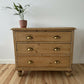 Antique Victorian Pine Chest of Drawers Rustic Stripped Pine