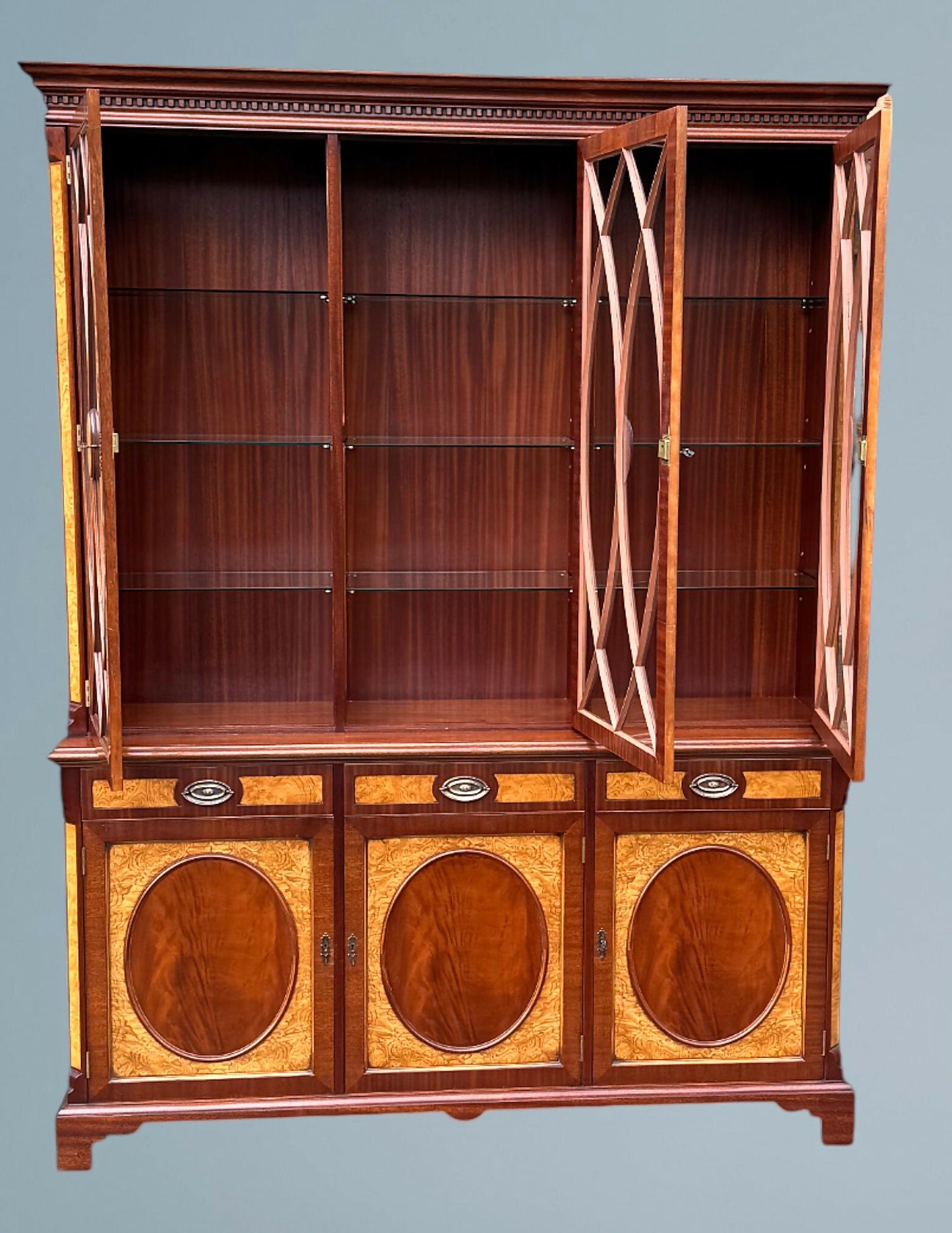 Mahogany and Walnut Display Cabinet - Charles Barr