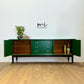 Vintage G Plan sideboard in green, E Gomme Tola, mid century modern, drink cabinet, tv stand, media unit