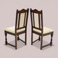 2 Old Charm Dining Chairs Solid Oak Tudor Brown Finish EXC FREE UK Delivery