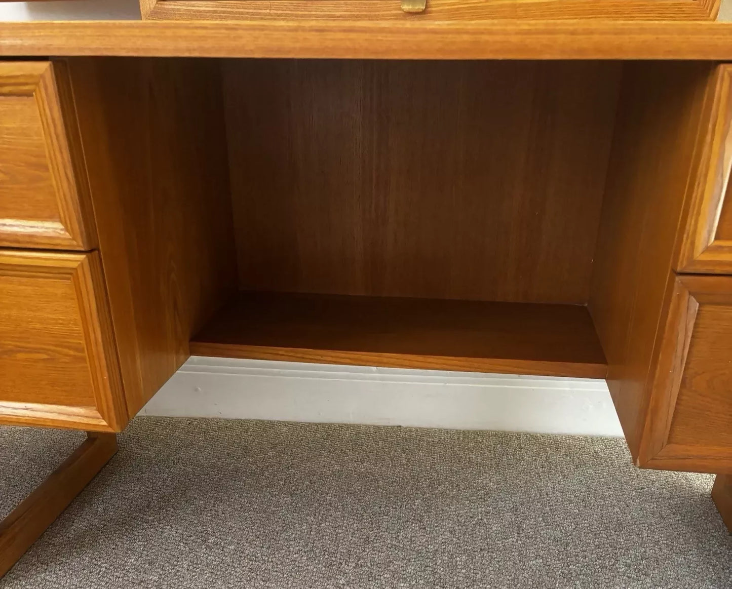 Mid Century G Plan Teak Dressing Table Desk: Vintage Danish Style Vanity Console