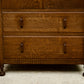 Art Deco Solid Oak Tallboy - Linen Cabinet - Cupboard Drawers