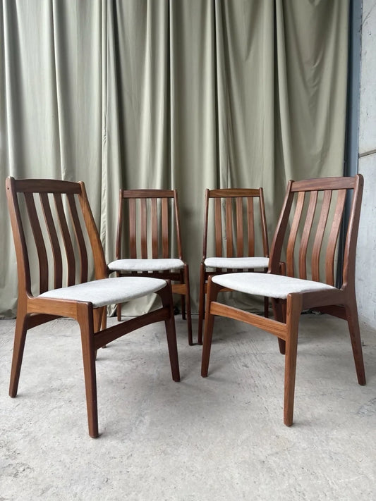 Vintage Mid Century 4 Schonning & Elgaard Danish Dining Chairs Retro Scandi R1005