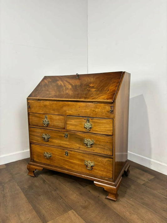 19th Century Walnut Bureau with Fitted Interior