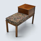 Hall Telephone Table/Seat With Cushion & Small Cupboard Vintage FREE UK Delivery
