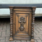English Early Vintage Victorian Carved Smokers Cabinet With Pipe Collection Included.