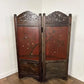 Heavily Carved Vintage Oriental Two Fold Screen