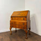 Vintage Walnut Veneer Waterfall Bureau on Claw & Ball Feet
