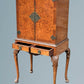 Queen Anne Figured Walnut Cocktail Cabinet / Drinks Cabinet