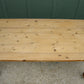 Vintage Pine Farmhouse Dining Table with Drawer on Castors - 6FT