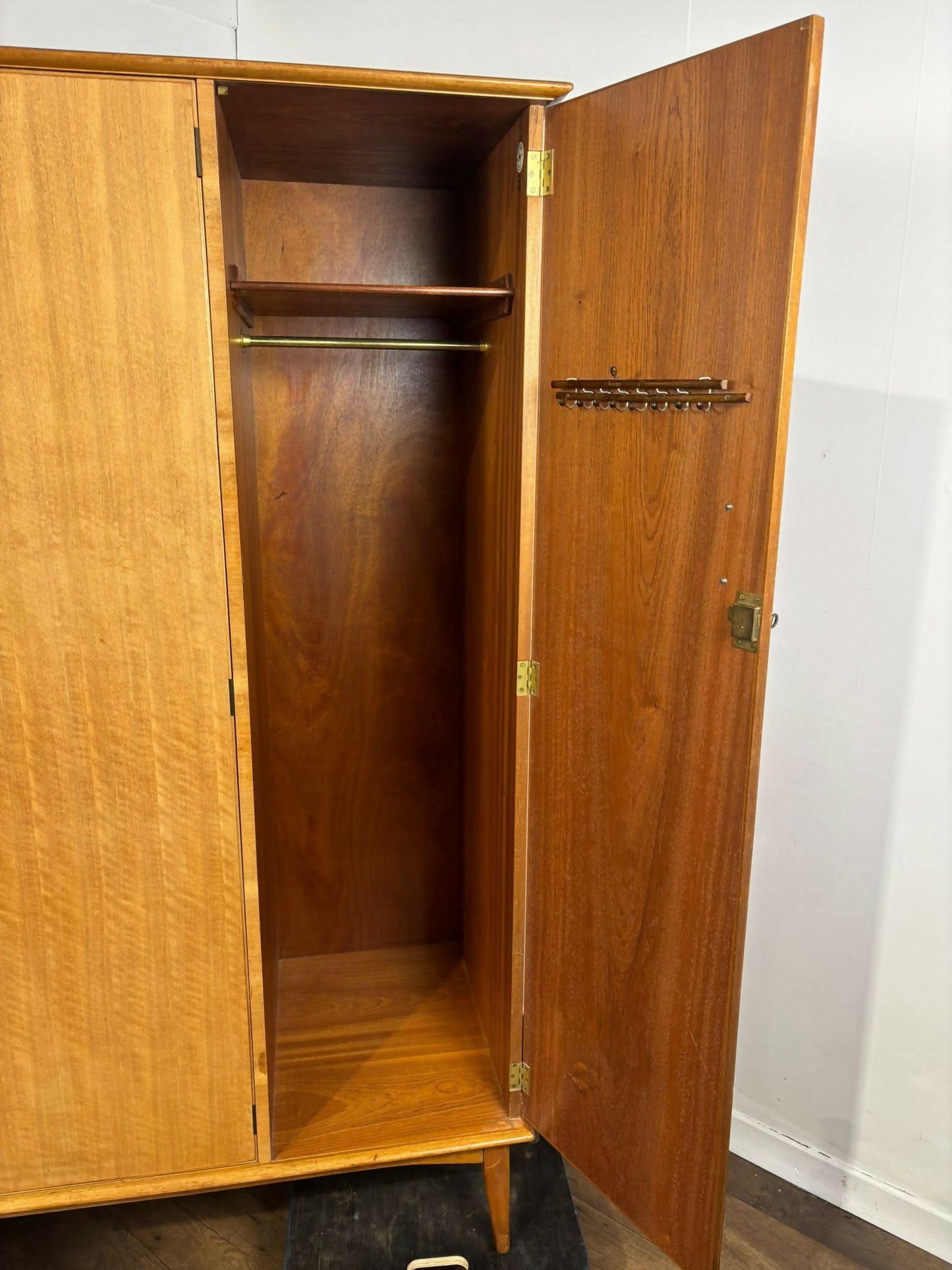 Mid Century Walnut Triple Wardrobe by Alfred Cox for Heals